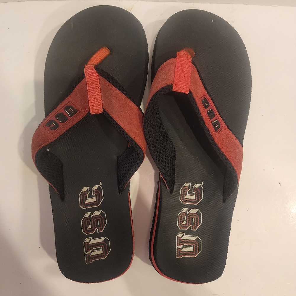 USC University of South Carolina Gamecock Flip Flops SZ 8